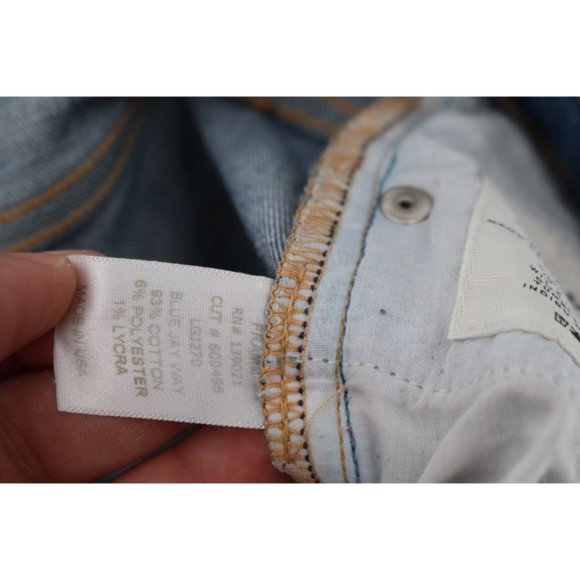 Frame Denim Jeans Womens 25 Le Garcon Skinny Low Rise Distressed Blue Jay Way - Picture 7 of 10